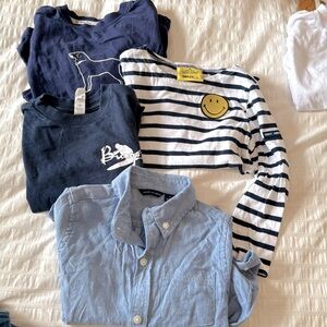 Lot of four 2T beachy surf shirts black dog Janie and Jack St. John Janie & Jack